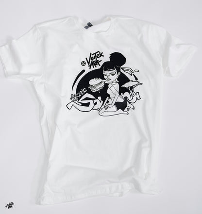 BLAZINGSAVANNA Original Character Illustrated T-Shirt